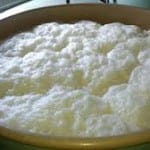 Foam on the top of a fermenting mash