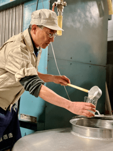 Freshly-pressed sake